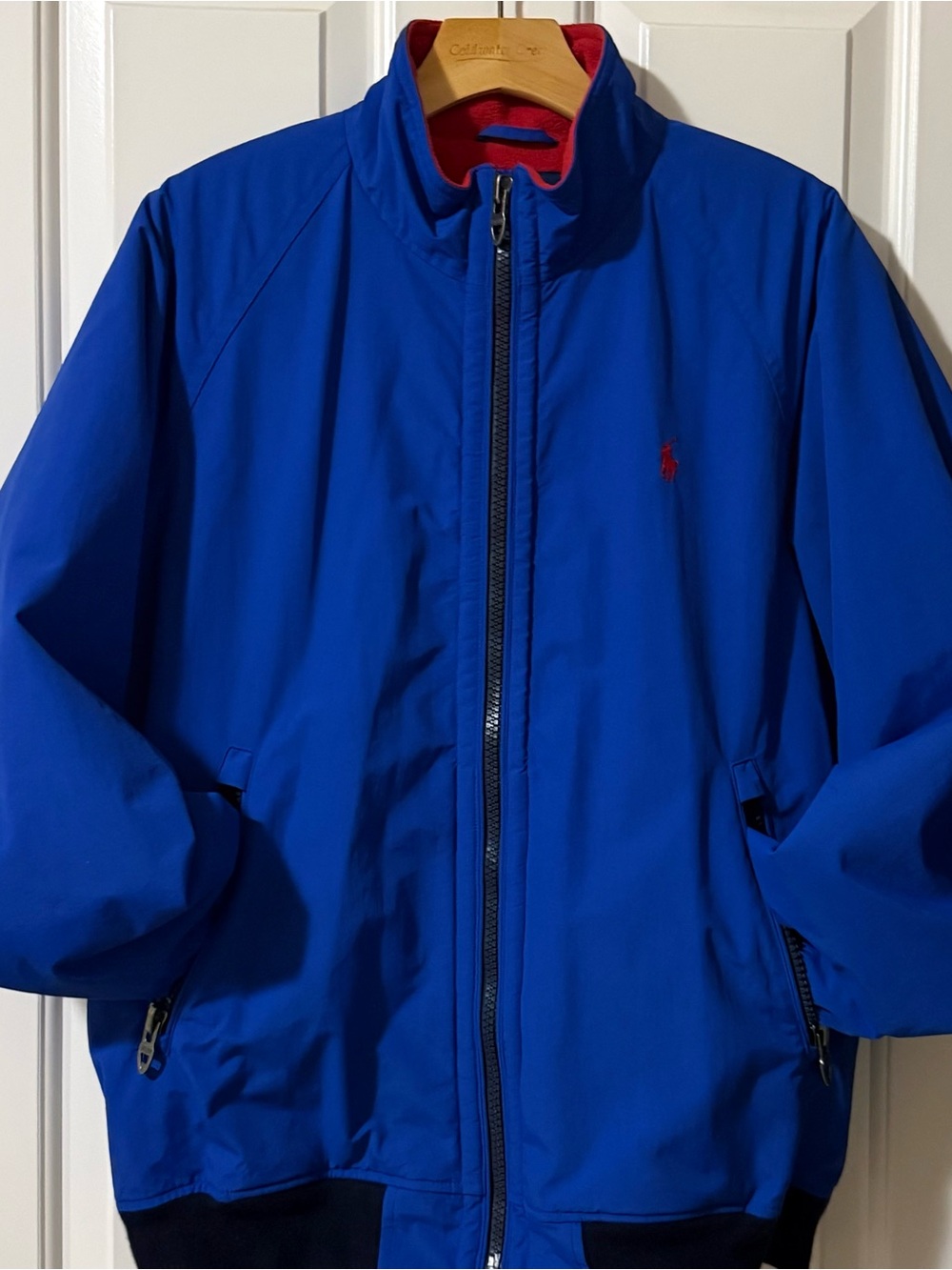 Vintage Ralph Lauren men's Blue Zip-Front Jacket lg